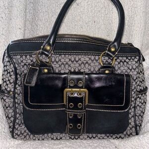 Coach Bag With Suede Accents